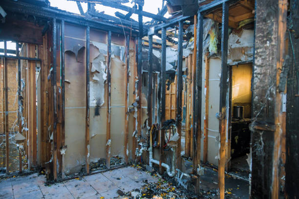 Professional Fire Damage Repair technician working in Ashville, OH